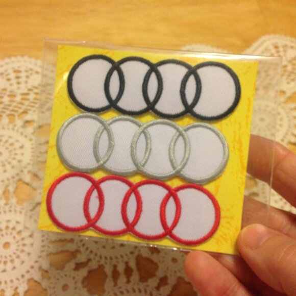 Iron-On Patches, Auto Symbol, Audi - Picture 1 of 3